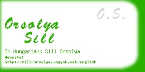 orsolya sill business card